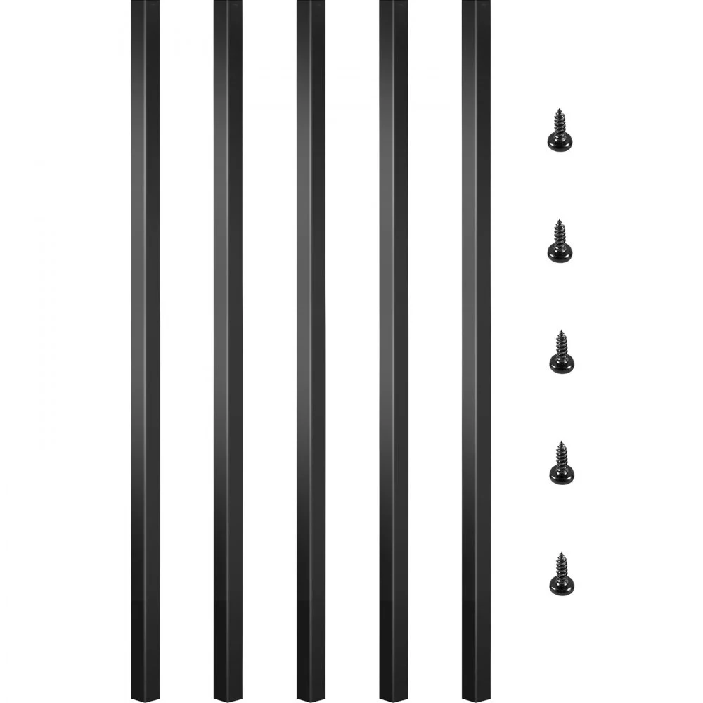 Summer Sale
VEVOR Deck Balusters, 101 Pack Metal Deck Spindles, 32"x0.8" Staircase Baluster with Screws, Aluminum Alloy Deck Railing for Wood and Composite Deck, Square Baluster for Outdoor Stair Deck Porch