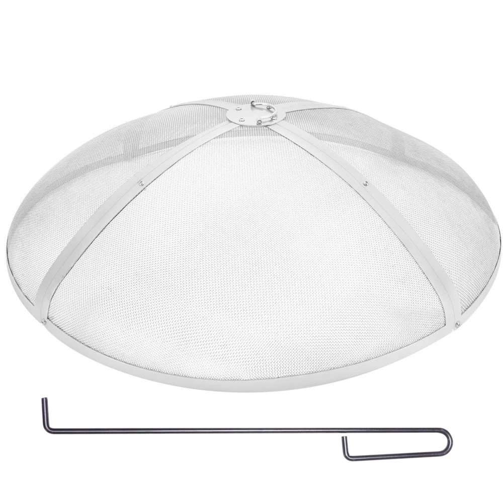 Clearance
VEVOR Fire Pit Spark Screen Round 30", Reinforced Heavy Duty Steel Metal Cover, Outdoor Firepit Lid, Easy-Opening Top Screen Covers Round with Ring Handle for Outdoor Patio Fire Pits Backyard