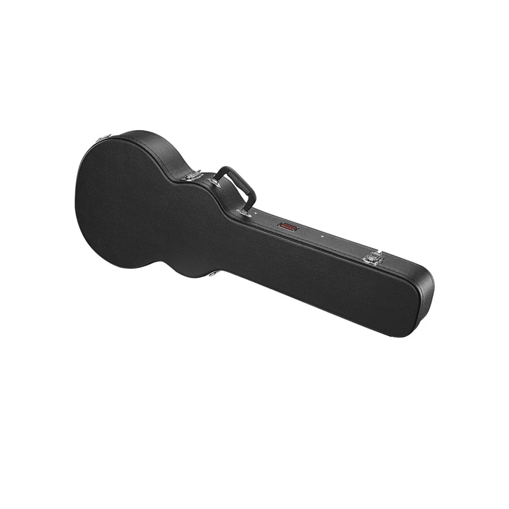 VEVOR Electric Guitar Hard Case, 41.34 in Gourd-Shaped Guitar Hard Case, With Lock Latch Keys Handle, PVC Padding Soft Lining Water-Resistant Hard Shell Guitar Case, for 39 in LES Paul Guitars, Black