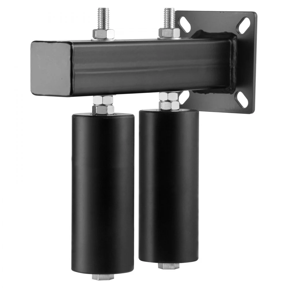 VEVOR Sliding Gate Kit, 6” Rolling Gate Hardware Kit with T-Bracket, Universal Adjustable Sliding Gate Rollers, Heavy Duty Black Sliding Gate Guide Roller for Sliding Gates and Rolling Door