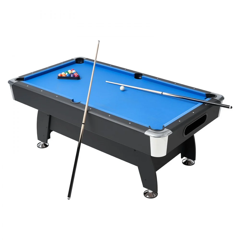 Summer Sale

        
               VEVOR Pool Table, 7 ft Portable Billiards Tables, Adjustable Feet Stable Game Table, Entertainment Set Includes Ball, Cue, Rack, Chalk and Brush, Black with Bule Cloth, for Family Use, Recreation Room