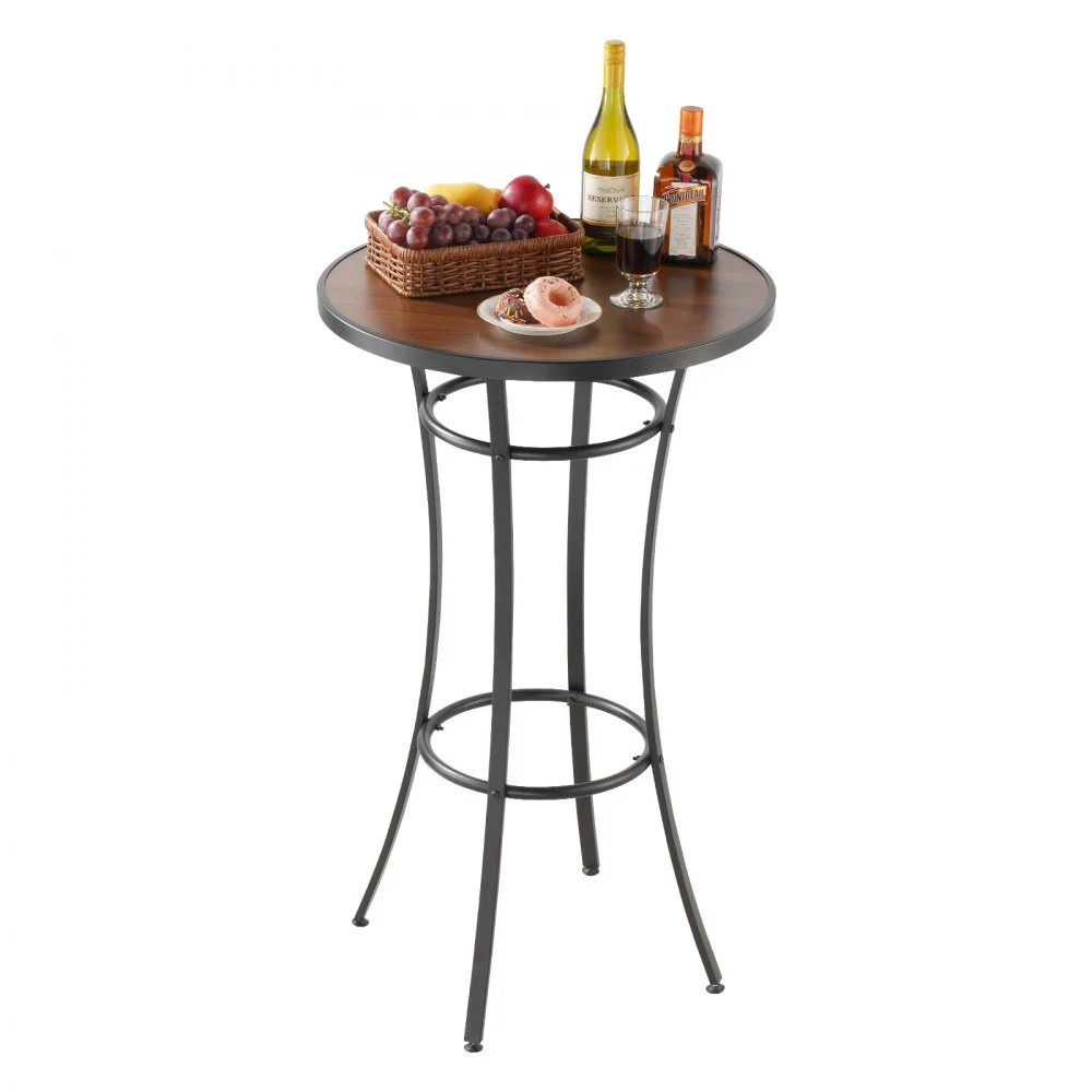 Clearance
VEVOR Outdoor Round Bar Table, 23.7 in Counter Bar Height Bistro Table, Patio Dining Tables with Easy-to-Clean Top & Sturdy Metal Frame, Indoor High Top Pub Tables for Small Places, Kitchen