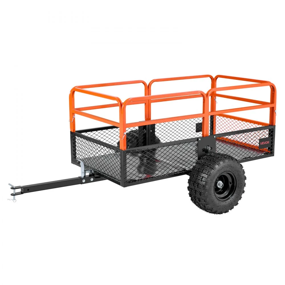 Summer Sale
VEVOR Garden Utility Trailer, 28 Cu. Ft. & 1800lbs, ATV UTV Trailer, Tow Behind Steel Dump Trailers, Removable Rear Panel, Heavy Duty Pull Behind Yard Trailers for Lawn Mower Tractor Garden Waste