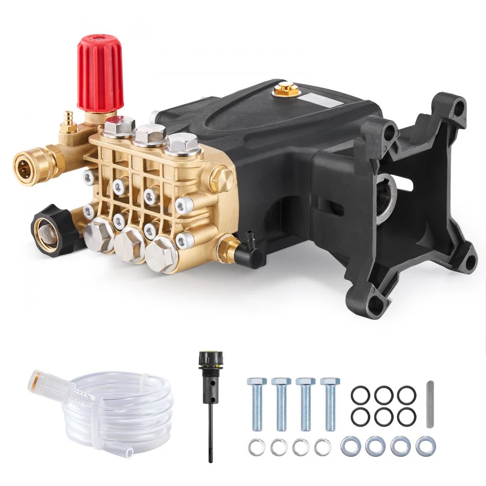 Summer Sale
VEVOR Pressure Washer Pump, 1" Shaft Horizontal Triplex Plunger, 4000 PSI, 4.0GPM, Replacement Power Washer Pumps Kit with Hardware, Compatible with Simpson MorFlex 40224, 40225, 40226, Santoprene