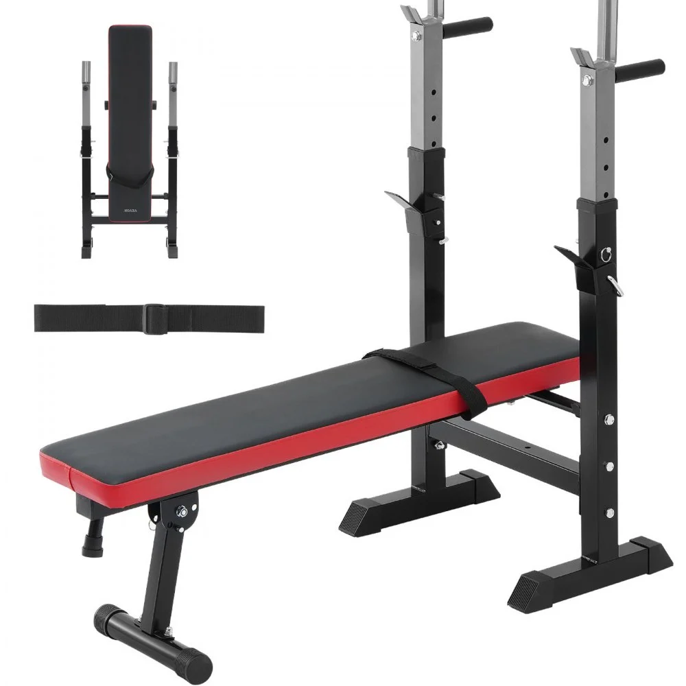 VEVOR Weight Bench, Adjustable Weight Bench for Full Body Workout, 400lbs Exercise Sit up Bench for Home Gym Strength Training, Weight Bench Press with Quick Folding and Fast Adjustment