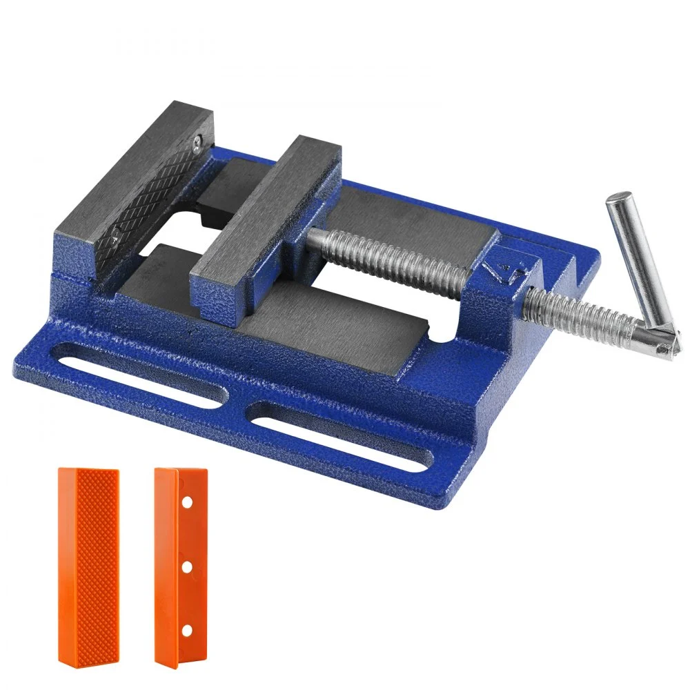 VEVOR Drill Clamp, 4" Sturdy Workshop Vise, Compact Bench Clamp for Drilling, 6.6" Width, 4.33" Opening, Ideal for Milling, Woodworking, Equipment Upkeep