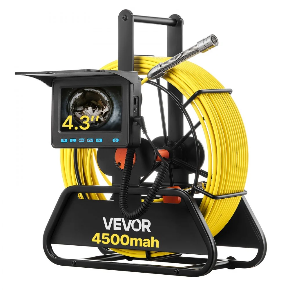 Summer Sale

        
               VEVOR Sewer Camera, 164 ft/50m, 4.3" Drain Inspection Camera, IP68 Waterproof Snake Plumbing Camera with Lights - 6 Adjustable LEDs, 4500mAh Battery & 16GB Card for Sewer Line Duct Pipes