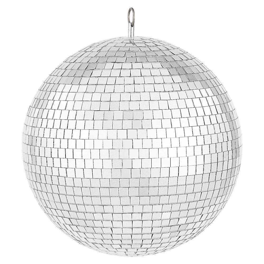 VEVOR Mirror Disco Ball, 12 Inch Mirror Ball with Hanging Ring, Lightning Disco Ball Party Decorations, Ideal for DJ Club, Stage, Wedding, Birthday, Christmas, New Years Celebration