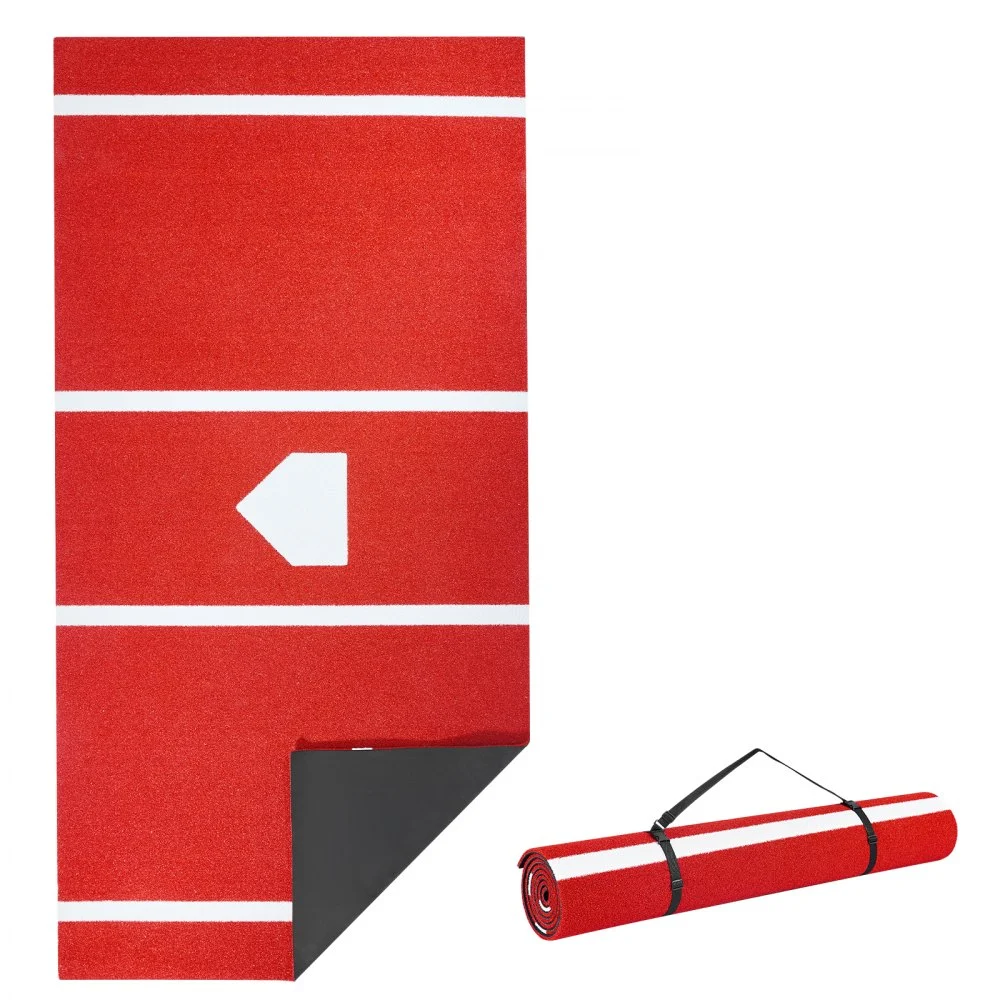 Summer Sale

        
               VEVOR Baseball Hitting Mat, 12x6 ft Batting Cage Mat, Batters Box Turf Mats, Softball Batting Practice Equipment with Home Plate and Anti Fade Turf, Portable Training Aid for Indoor Outdoor, Red