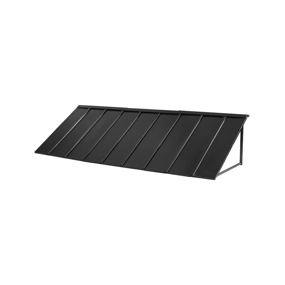 VEVOR Fixed Metal Awning 104 x 36 in, Window Awning Door Canopy, Stable Triangle Steel Frame Awnings for Doors Exterior Rain, Snow & Sunlight Protection for Door Entrance, Windows, Porches, Balconies
