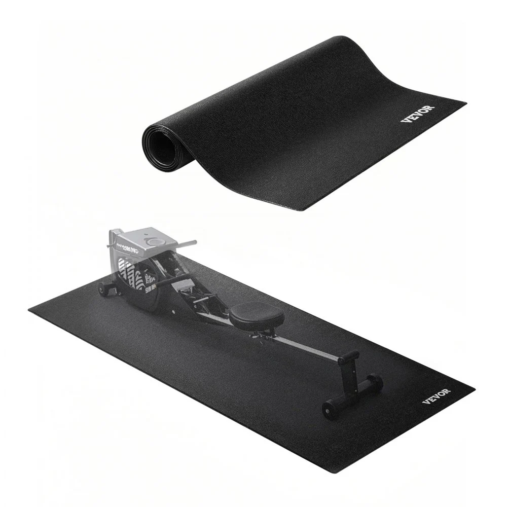 VEVOR Treadmill Mat for Carpet Floor, 23.62" x 51.18" x 0.16" Exercise Equipment Mat for Elliptical and Walking Pad, High Density PVC Floor Protector, Waterproof and Non-slip for Home Gym