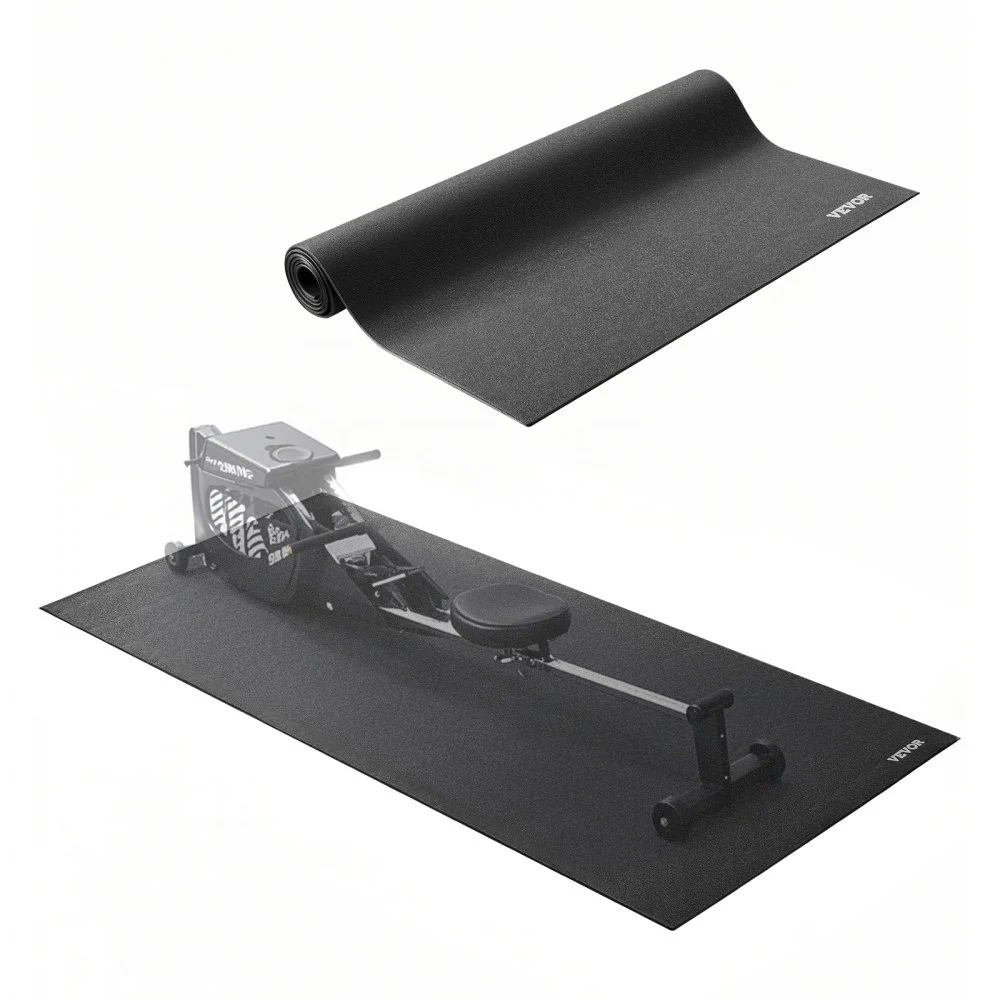 VEVOR Treadmill Mat for Carpet Floor, 1/4" Thick, 30" x 72" Exercise Equipment Mat for Treadmills, Stationary & Recumbent Bikes, High Density PVC Floor Protector, Waterproof and Non-slip for Home Gym