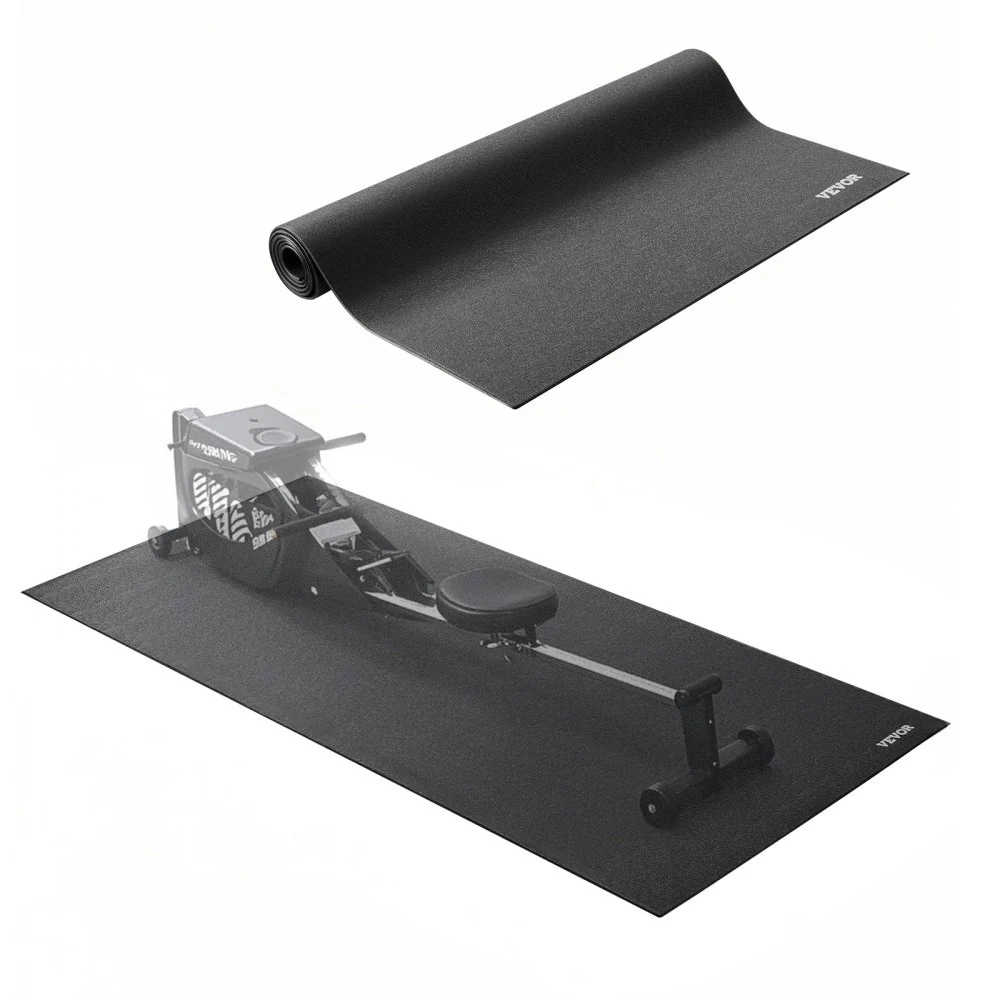 VEVOR Treadmill Mat for Carpet Floor, 1/4" Thick, 36" x 72" Exercise Equipment Mat for Treadmills, Elliptical, Rowing Machine, High Density PVC Floor Protector, Waterproof and Non-slip for Home Gym