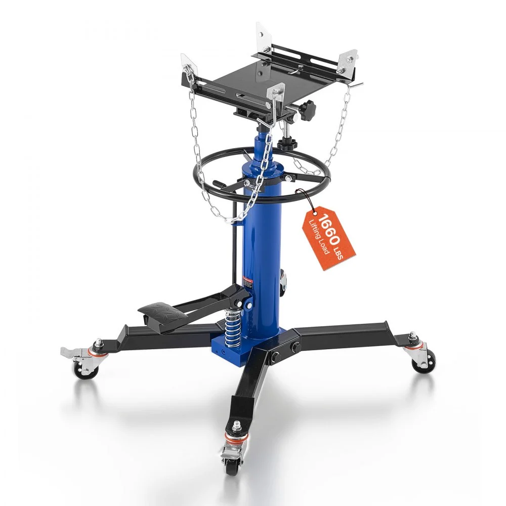 Summer Sale

        
               VEVOR Hydraulic Transmission Jack, 1660 lbs / 0.75 Ton Lifting Capacity Telescoping Transmission Jack with Foot Pedal, 360° Swivel Wheel, 34.6-69.3 in High Lifting Height, Lift Hoist for Garage/Shop