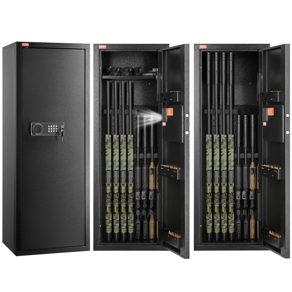 Summer Sale
VEVOR 6-8 Rifles Gun Safe, Rifle Safe with Lock & Digital Keypad, Quick Access Tall Gun Storage Cabinet with Removable Shelf, Rifle Cabinet for Home Rifle and Shotguns