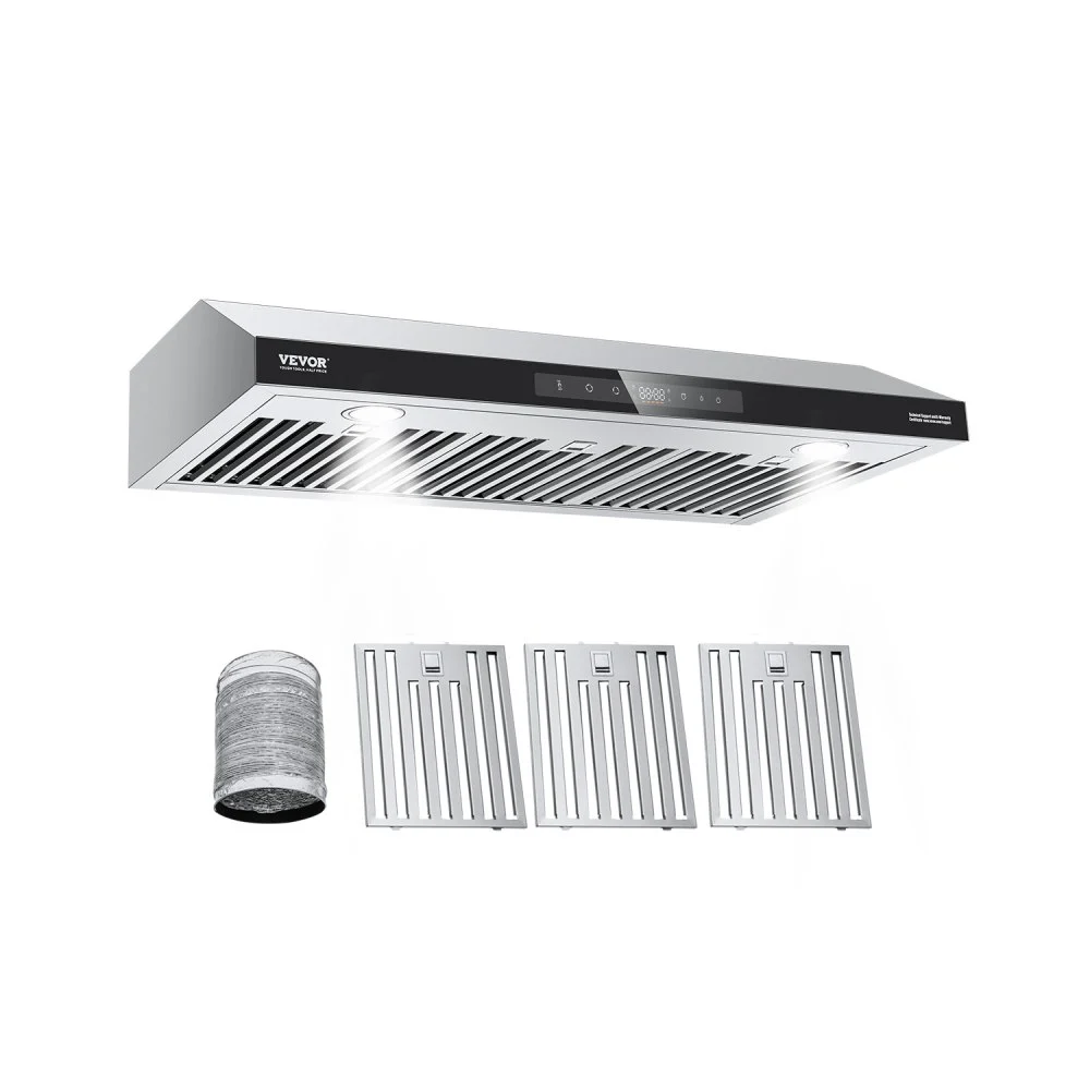 Summer Sale
VEVOR Under Cabinet Range Hood, 36 Inch Kitchen Vent Hood, 900CFM Dual Motors Stainless Steel Stove Hood, with Gesture & Touch Control, LED Light, and 4-Speed Exhaust Fan
