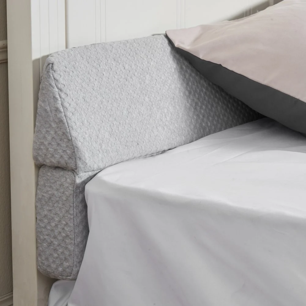 VEVOR Bed Wedge Pillow for Headboard, Queen Size, 60"x6"x6" Foam Bed Gap Filler - Fill 0-7" Gap, Versatile Flip-Over Mattress Wedge Headboard Pillow with Anti-Slip Bottom, for Sleeping Backrest, Gray
