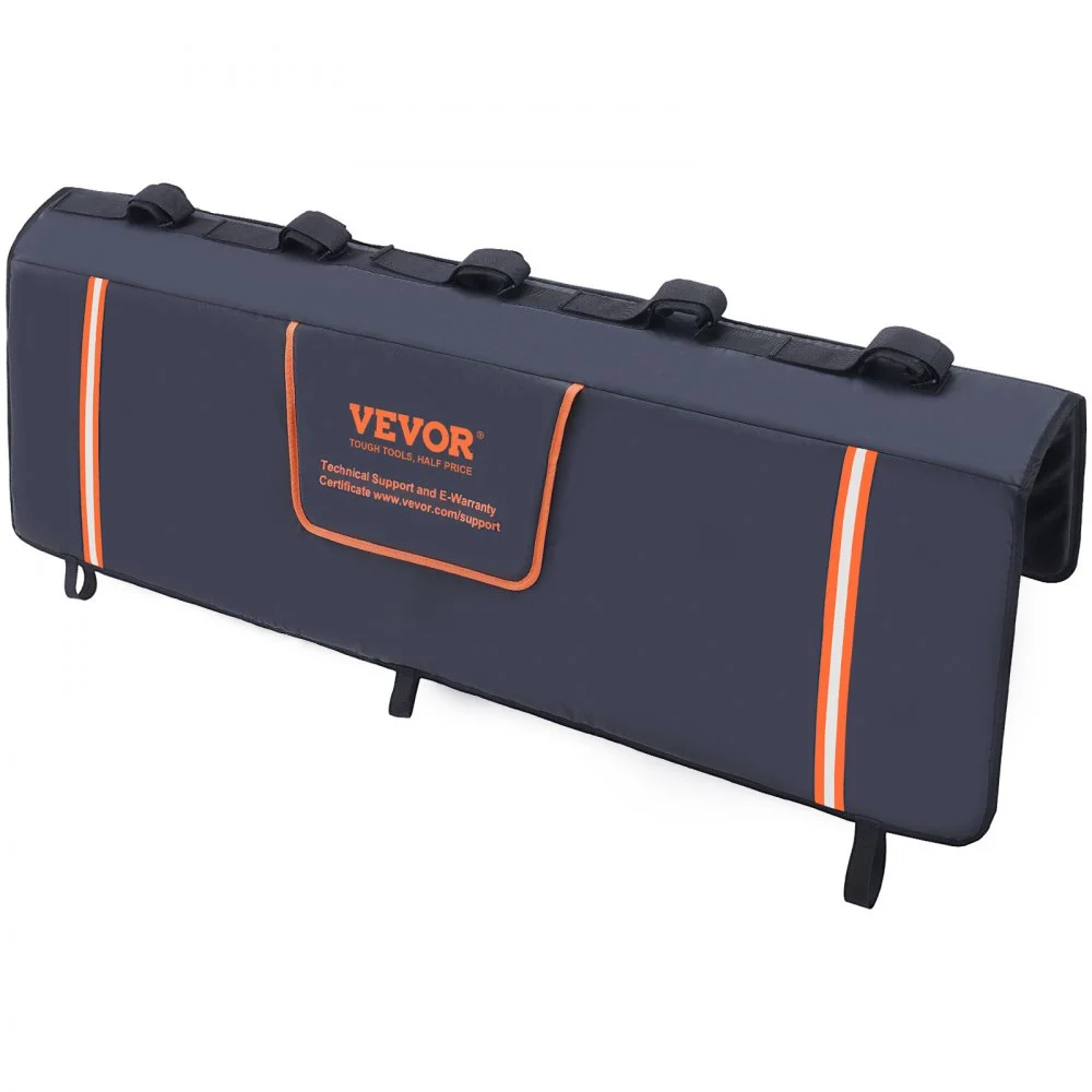 Clearance
VEVOR Tailgate Bike Pad, 53" Truck Tailgate Pad Carry 5 Mountain Bikes, Tailgate Protection Pad with Reflective Strips and Tool Pockets, Tailgate Pad with Camera Opening for Mid-Size Pickup Trucks