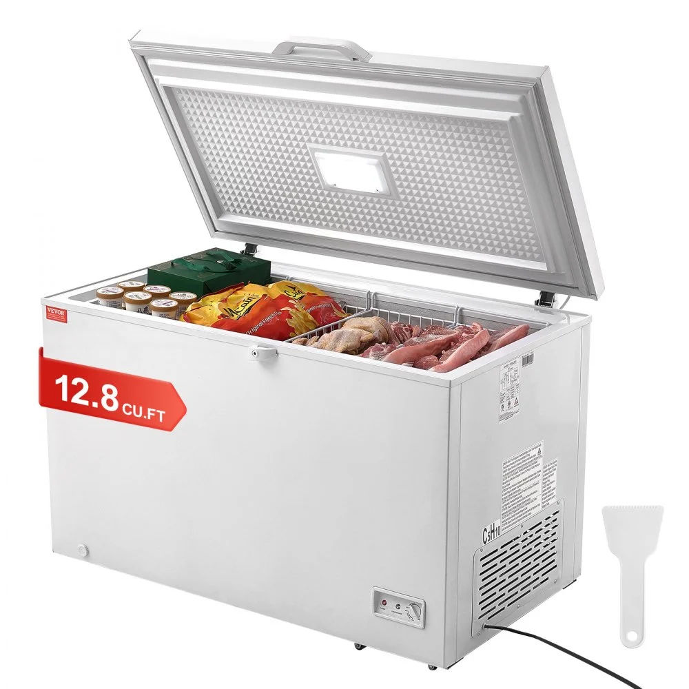 Summer Sale
VEVOR Chest Freezer, 12.8 Cu.ft / 345 L Large Deep Freezer & 4 Removable Baskets, Freestanding Top Open Door Commercial Chest Freezers with Locking Lid, 7-Level Adjustable Temp, LED Lighting, 6 Wheels