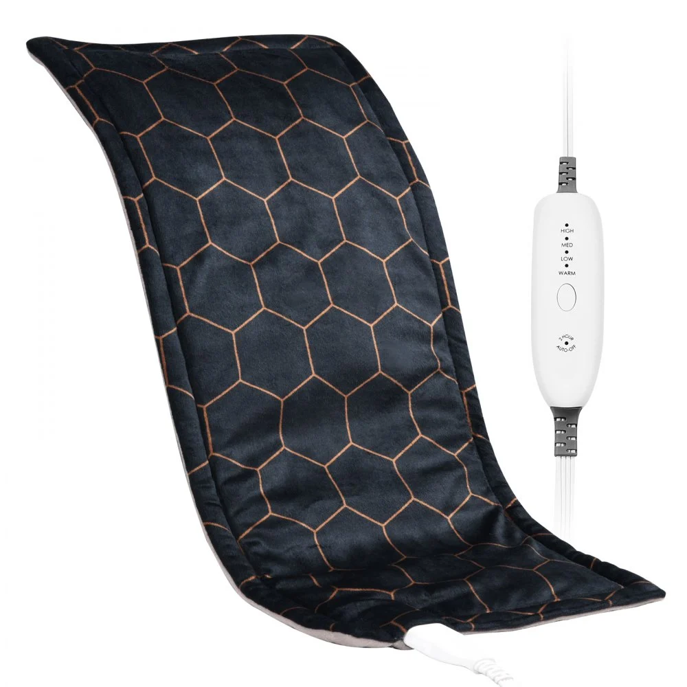VEVOR Far Infrared Heating Pad, 12" x 24" Weighted Heating Pad with Far Infrared Therapy, 4 Temperature Settings, 2-hour Auto-off, Electric Heating Pad for Back Neck Shoulder Abdomen Pain Relief