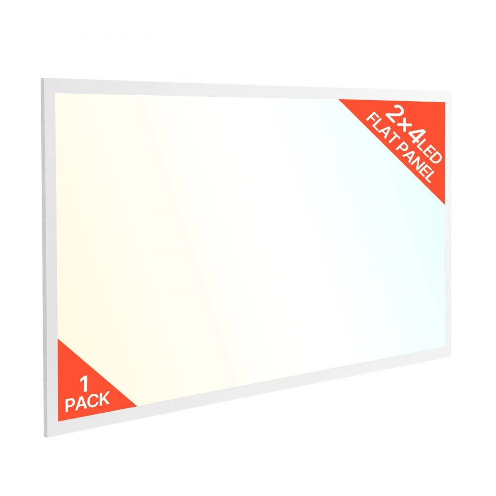 VEVOR 2x4 FT LED Flat Panel Light, 7800 LM, Flush Mount LED Drop Ceiling Lighting Fixture with 3 Color Selectable 4000K/5000K/6000K, 30W/40W/50W, 0-10V Dimmable, Ultra Slim for Home Office Kitchen