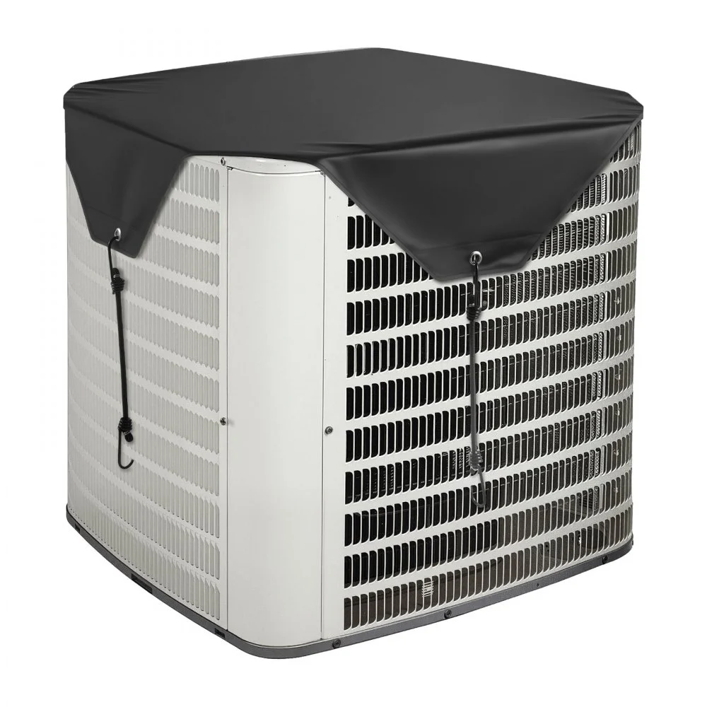 VEVOR Air Conditioner Cover for Outside Units, 28 x 28 inch Central AC Cover for Air Conditioning Unit, Top Universal Mesh Defender Rainproof Easy Install for Outdoor Outside All Seasons, Black