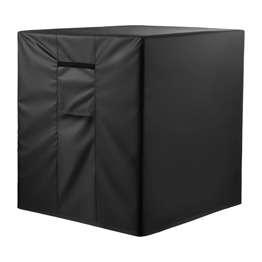 VEVOR Air Conditioner Cover, 26 x 26 x 32 inch Ac Cover for Air Conditioning Unit, Three-Layer, Waterproof Polyester Fabric, Mesh Ventilation, Universal Defender for Outdoor Outside Ac Unit, Black