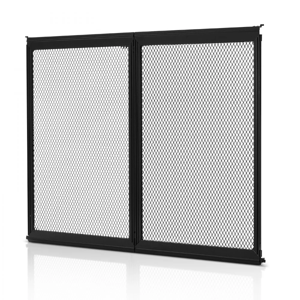 VEVOR RV Screen Door Protector, 24.5 x 20 inch Door Grille, Easy to Install and Disassemble, Reinforced Breathable Protective Mesh, Aluminum Alloy Camper RV Entry Protector for Pet Protection, Black