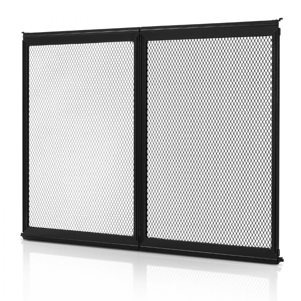 VEVOR RV Screen Door Protector, 26.5 x 20 inch Door Grille, Easy to Install and Disassemble, Reinforced Breathable Protective Mesh, Aluminum Alloy Camper RV Entry Protector for Pet Protection, Black