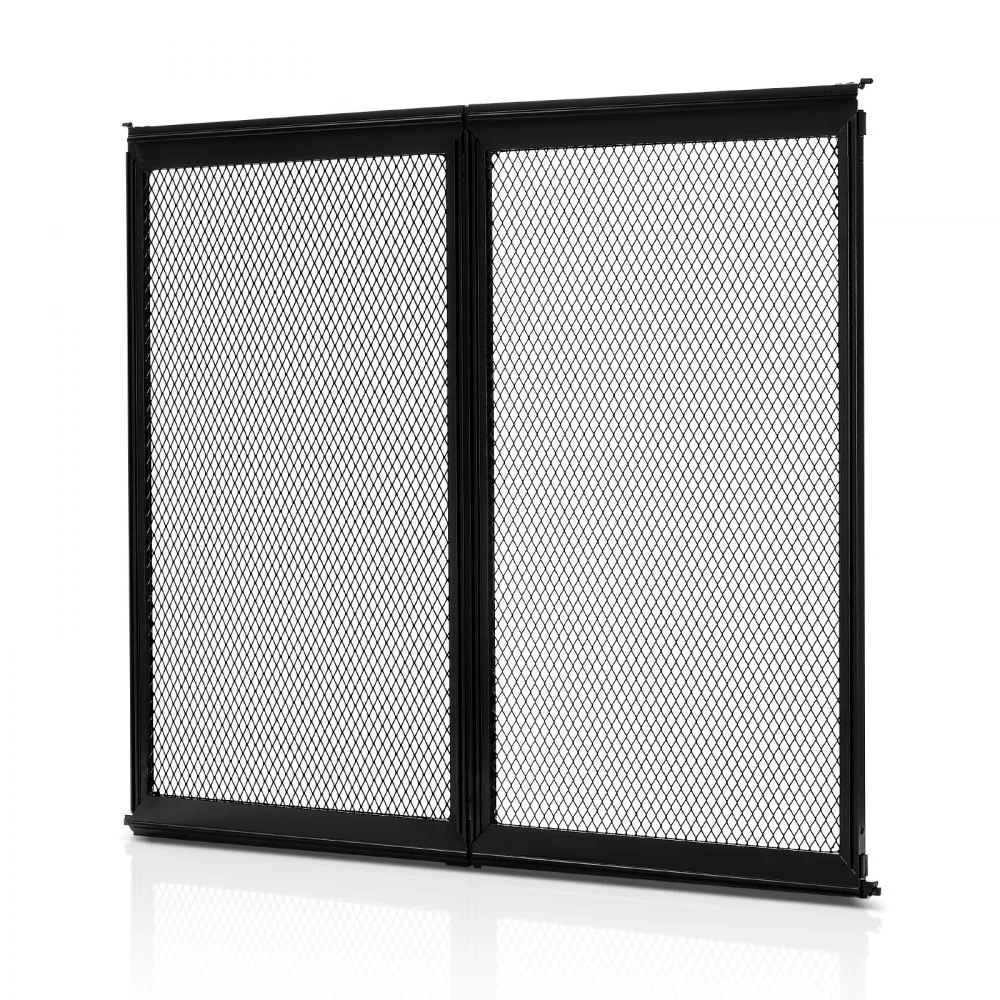 VEVOR RV Screen Door Protector, 22.5 x 20 inch Door Grille, Easy to Install and Disassemble, Reinforced Breathable Protective Mesh, Aluminum Alloy Camper RV Entry Protector for Pet Protection, Black