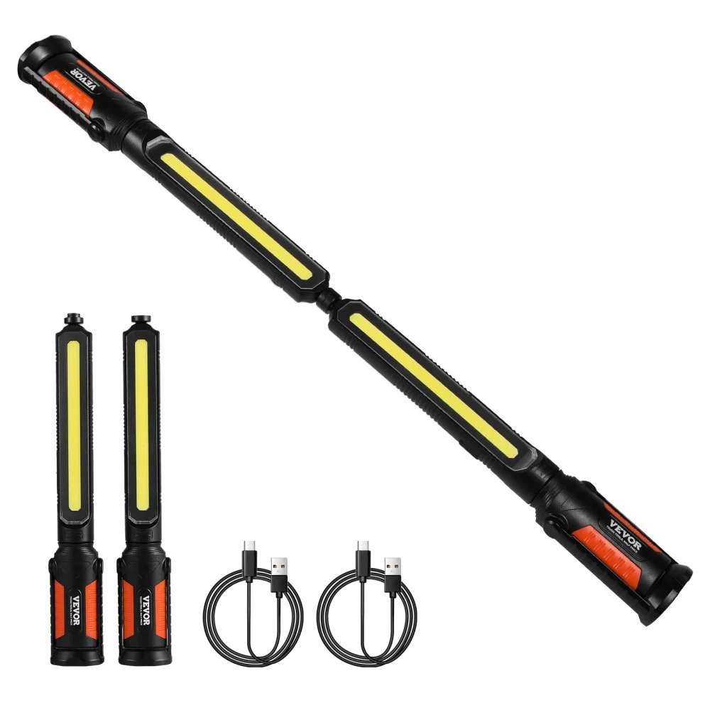 VEVOR Underhood Work Light, 1450LM, 4400mAh Rechargeable Magnetic Bright LED Light, Portable Cordless Mechanic Work Light Bar, for Car Repairing Inspection Garage Workshop Emergency Home Lighting