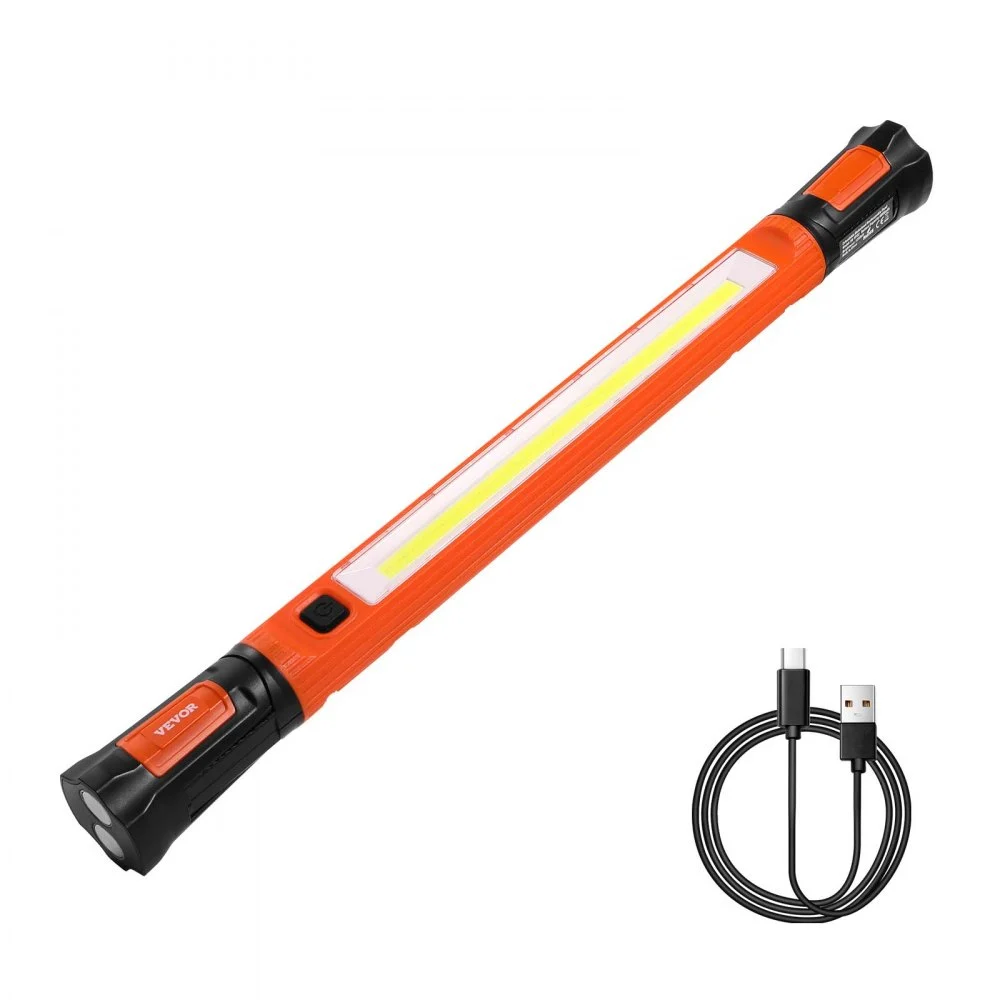 VEVOR Underhood Work Light, 1250LM, 6000mAh Rechargeable Magnetic Bright LED Light, Portable Cordless Mechanic Work Light Bar, for Car Repairing Inspection Garage Workshop Emergency Home Lighting