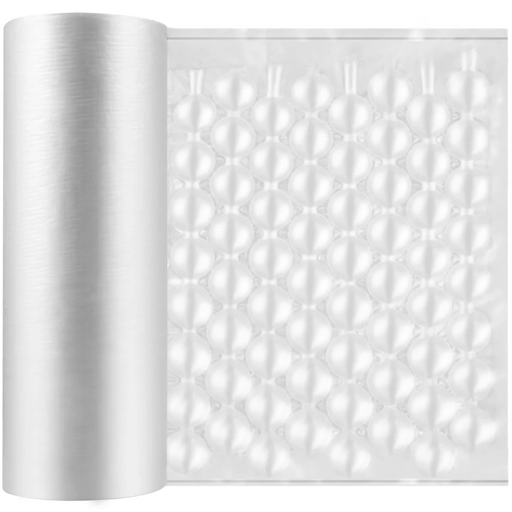 VEVOR Air Cushion Film, 984Ft Length Air Pillow Bubble Bags Film, 16 Inch Width Film, Roll Bubble Bags Film for Wrap Machine