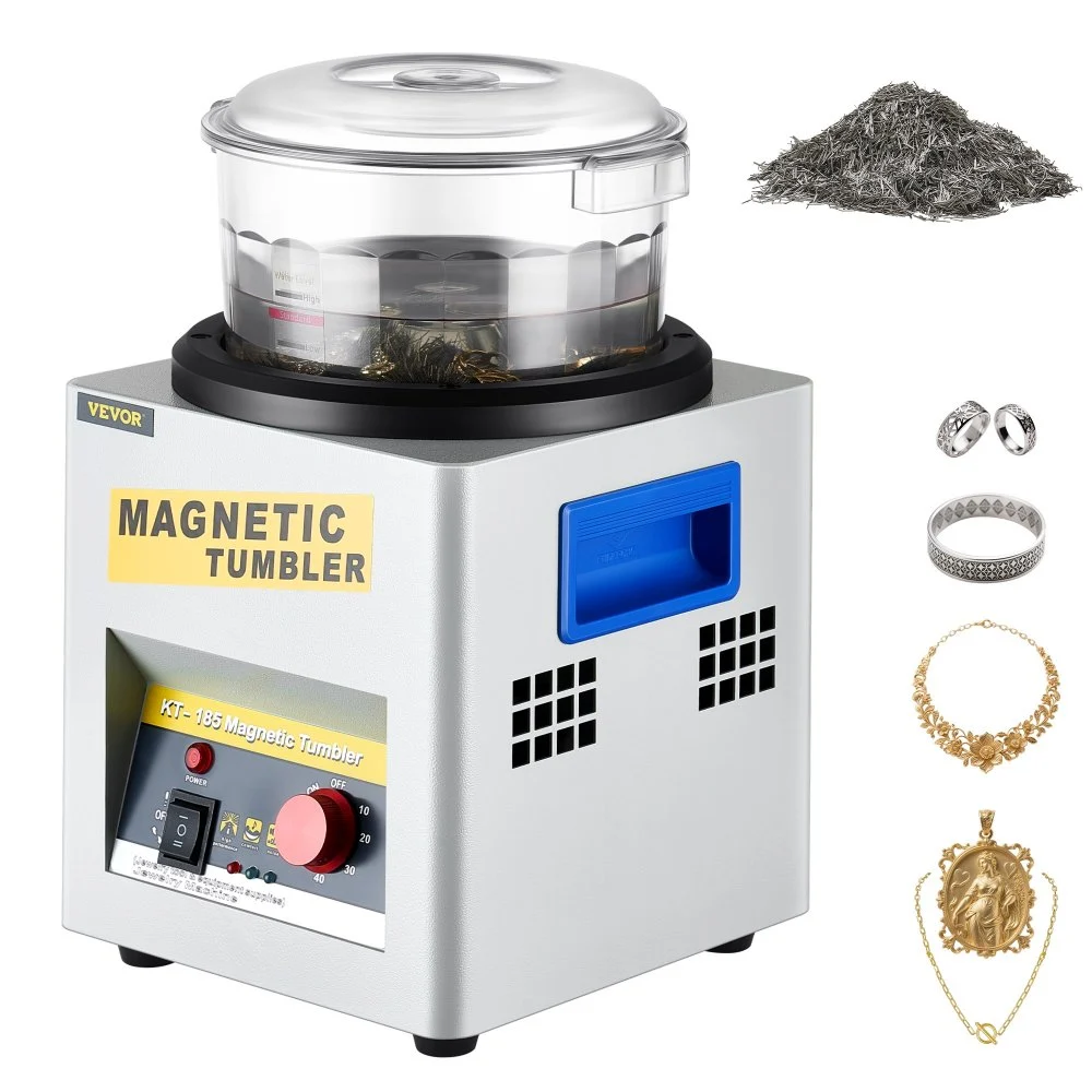 Summer Sale
VEVOR Magnetic Tumbler, 180mm Jewelry Polisher Tumbler,2000 RPM KT-185 Jewelry Polisher Finisher with Adjustable Direction and Time for Jewelry (185mm)