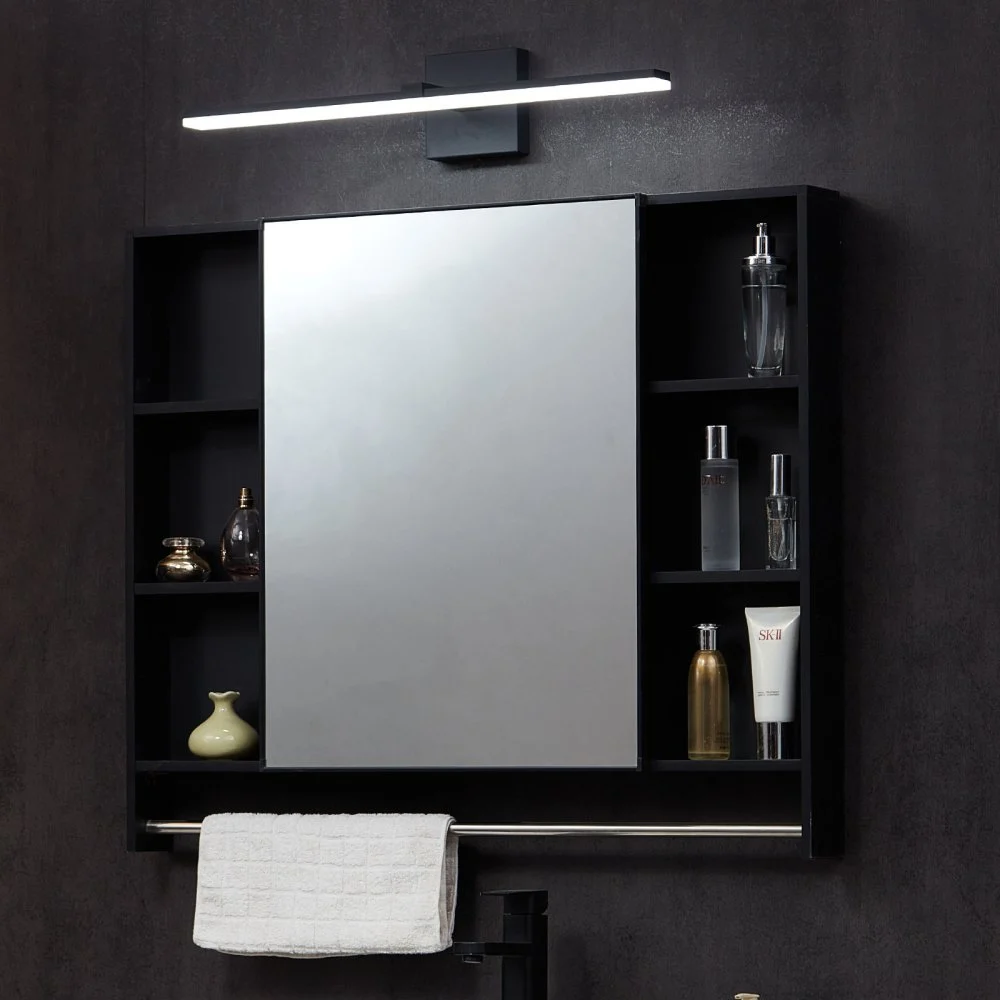 VEVOR Bathroom Vanity Light Bar, 24.02-Inch, LED Modern Light Fixture Over Mirror, with 360° Rotatable, IP44 Waterproof, 18W, 6000K, Wall Lighting for Bathroom, Living Room, Bedroom, Hallway, Black