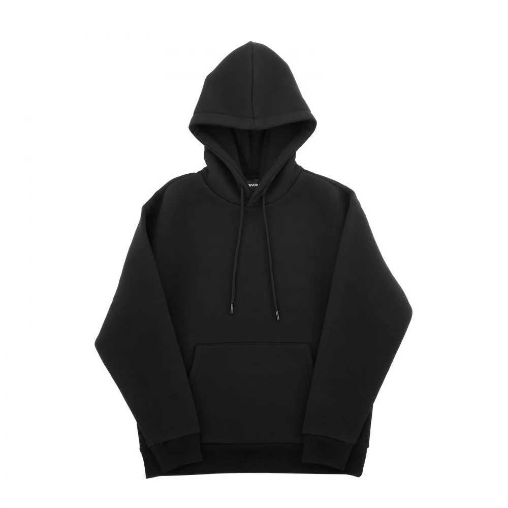 VEVOR Women Pullover Hoodie, 3X-Large Size, Fleece Long Sleeve Comfy Casual Basic Pullover Hooded Sweatshirt, Warm & Skin-friendly, Practical & Trendy, Black Hoodie with Large Pocket for Fall & Winter
