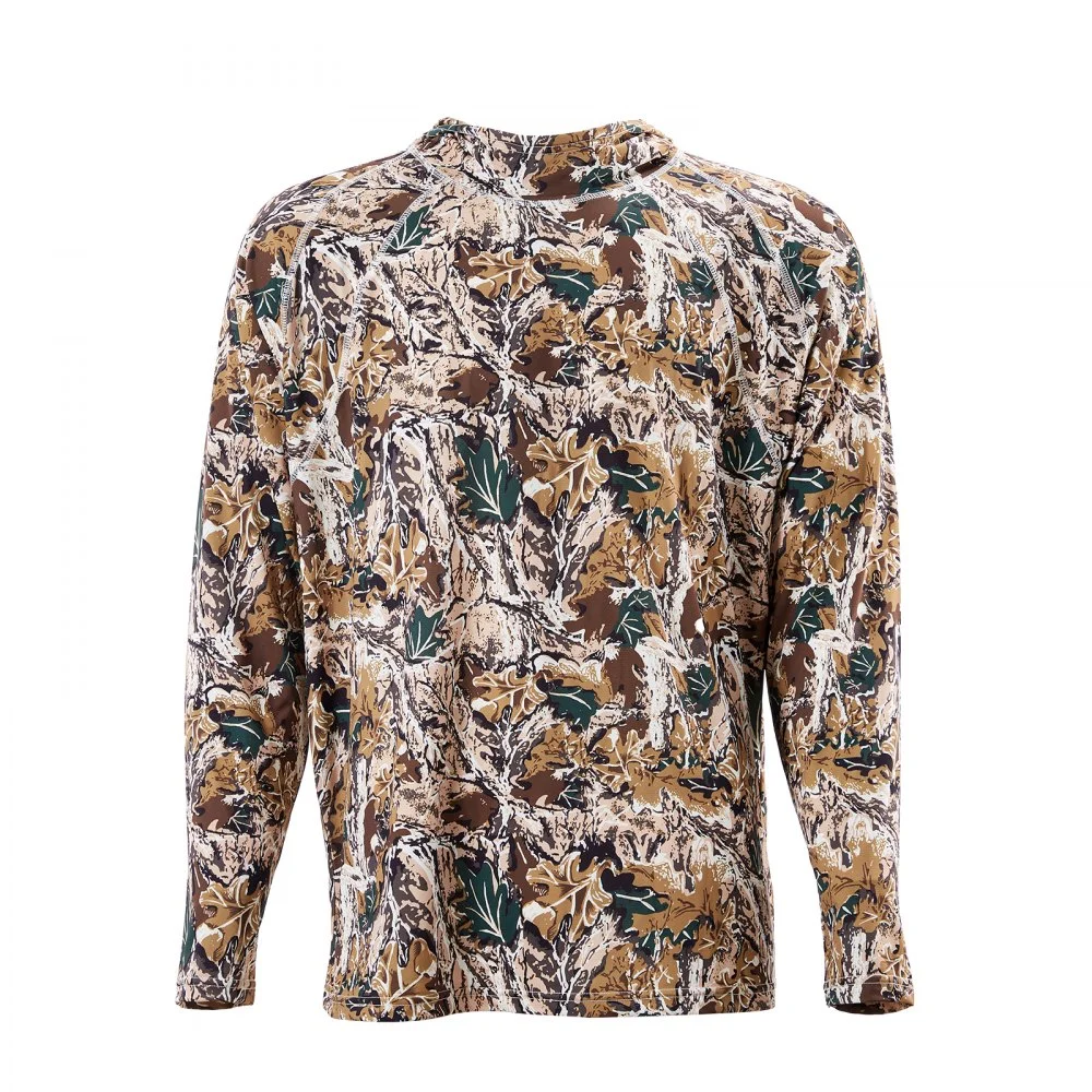 VEVOR Camo Hoodie, Large Size, Men Pullover Hooded Sweatshirt, Moisture Wicking & Breathable, Quick-dry, Hiking Fishing Shirt with Hood, Long Sleeves Hunting Shirts for Spring & Summer Outdoor Work