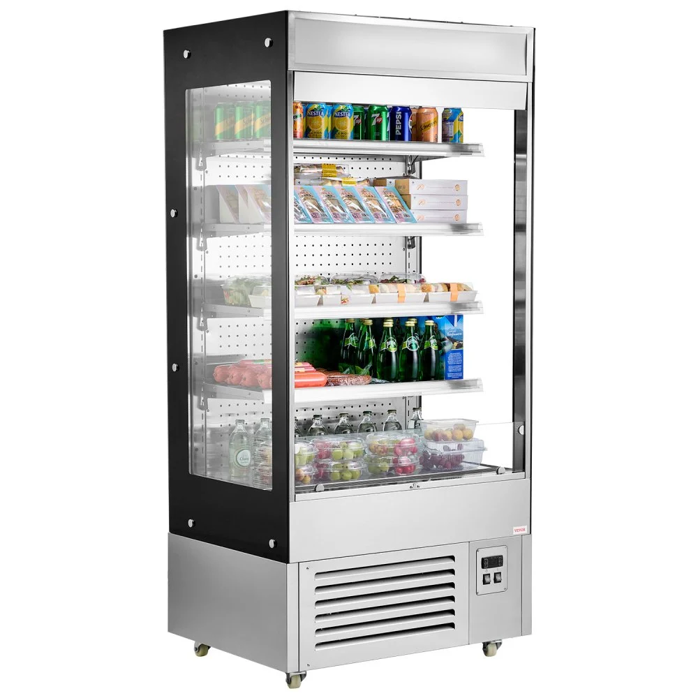 Summer Sale
VEVOR Open Air Merchandiser, 4-Tier Shelving Commercial Refrigerator, Grab and Go Display Cooler Refrigerator with Air Curtain, LED Advertising Light, Fits for Restaurants, Stores, Office, 18.4cu.ft.