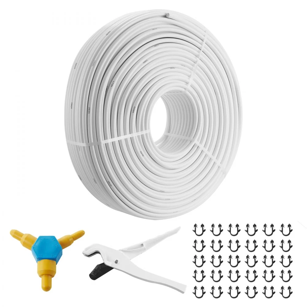 VEVOR PEX-AL-PEX Tube, 984ft, 5/8'' Diameter Aluminum-Plastic Composite Pipe Oxygen Barrier Radiant Floor PEX Pipe, 0.08'' Thickness Radiant Heat Floor Plumbing Inner Aluminum Layer PEX Tubing Pipe