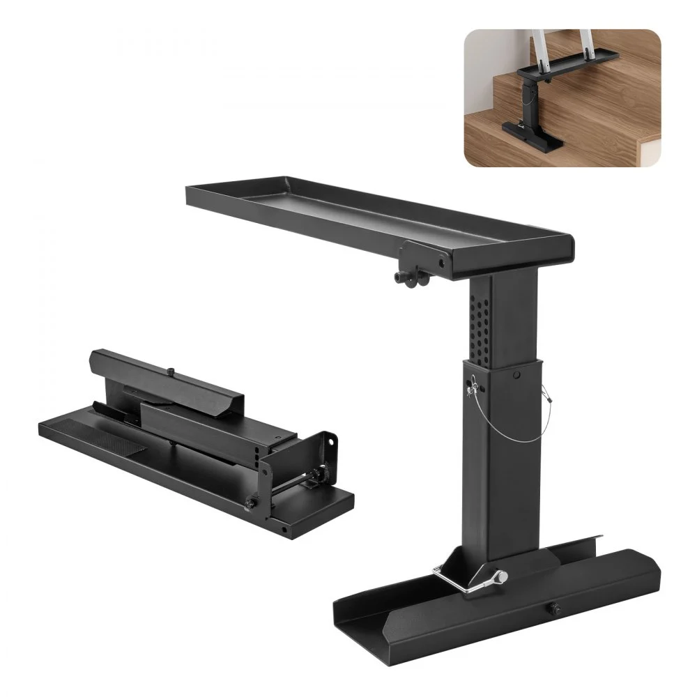 VEVOR Ladder Levler, 23.4 L x 11.4-18 in H Support Surface, Steel Ladder Leveling Tool, Folding Pitch Hopper, Stair Ladder Stabilizer Easy to Use,Extension Ladder Accessories for Uneven Ground