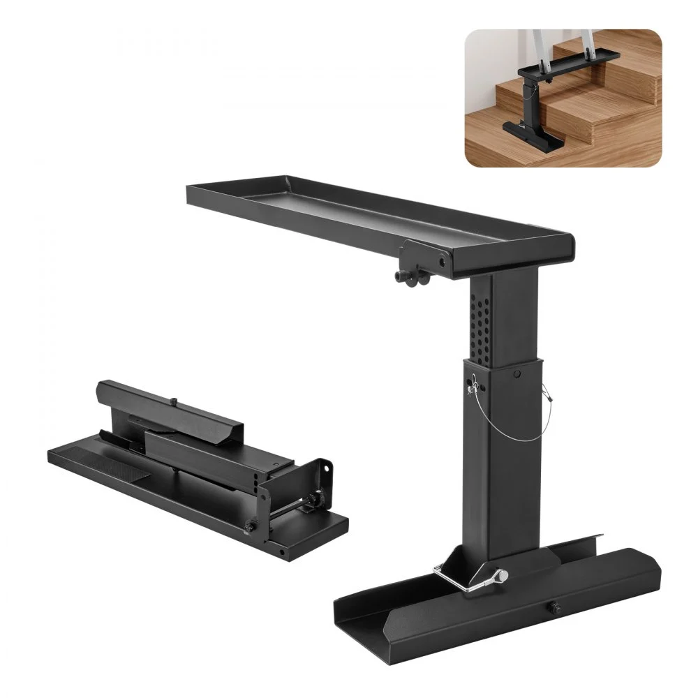 VEVOR Ladder Levler, 29.8 L x 11.4-18 in H Support Surface, Steel Ladder Leveling Tool, Folding Pitch Hopper, Stair Ladder Stabilizer Easy to Use,Extension Ladder Accessories for Uneven Ground