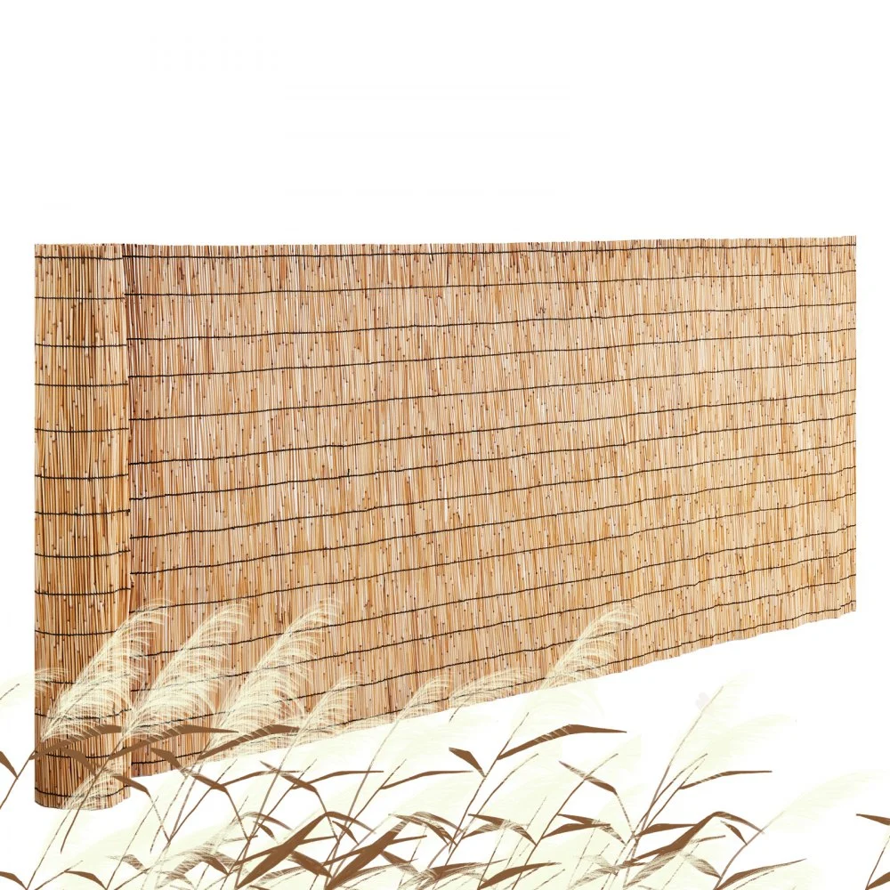 VEVOR Natural Reed Fencing, 3.3 ft x 13.3 ft, Reed Screen Curtain Balcony Reed Fence Roll for Outdoor Backyard Patio, Decorative Fence for Backyard Garden Fencing Divider, Privacy Screen Panel Curtain