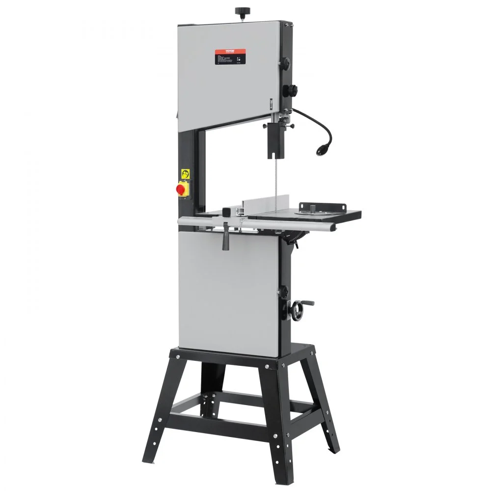 VEVOR Band Saw, 13.39-Inch, Benchtop Bandsaw with Stand, 440-846 RPM Continuously Viable Speed, 1100W 1-1/2HP, 110V, Optimized Work Light, and Miter Gauge, for Woodworking Aluminum Wood Metal Copper