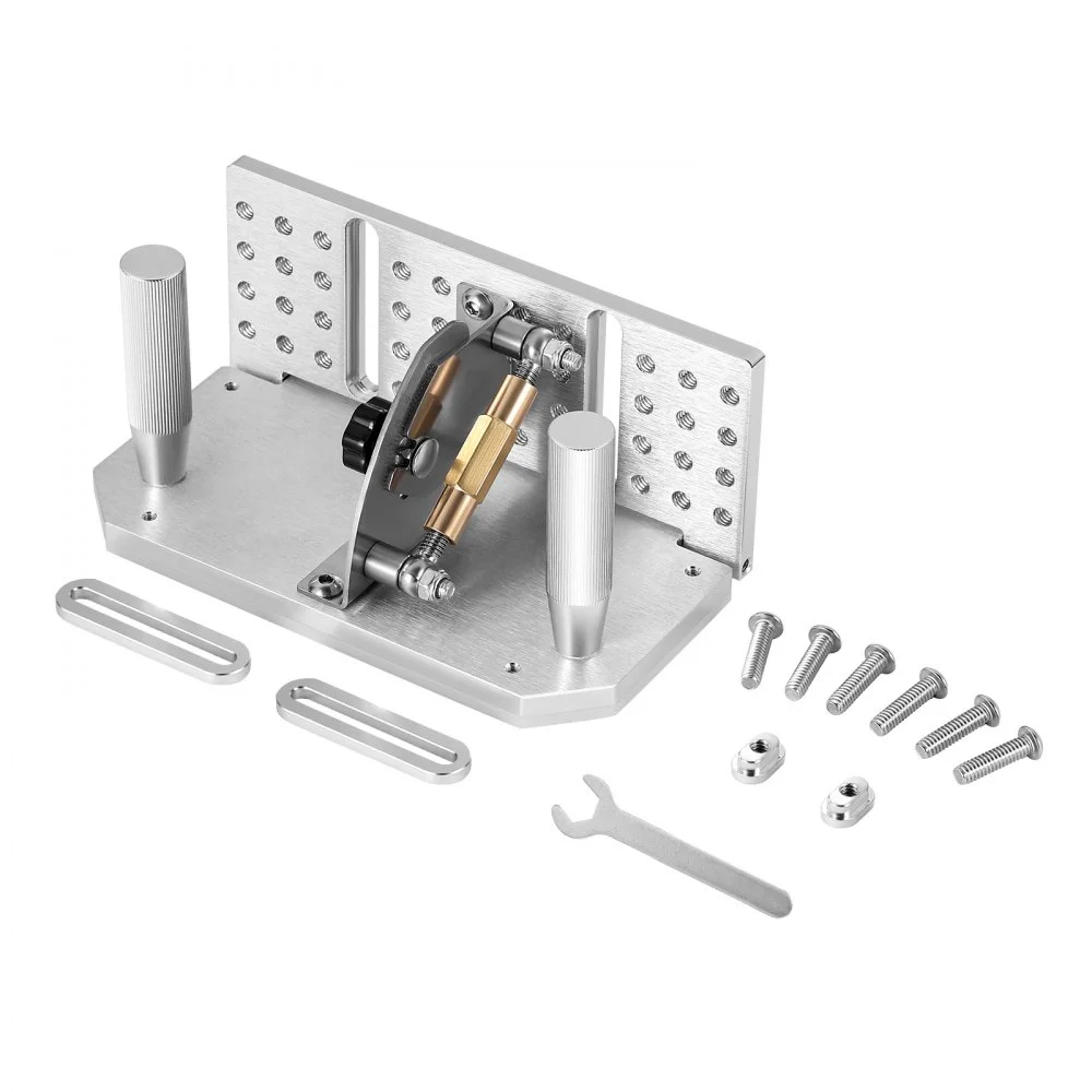 VEVOR Belt Grinder Knife Jig, 85° - 115° Adjustable Belt Sander Knife Sharpening Jig with Dual Handles, 7.68" Long Sharpener Locator Compatible with Bench Grinders, Sharpening Machines