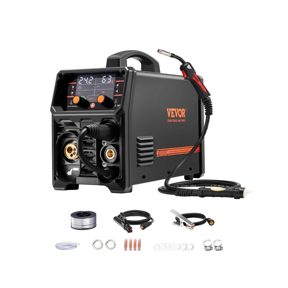 Summer Sale

        
               VEVOR Pro MIG Welder, 200A Pluse Mig Welding Machine, 5-in-1 Multi-Functional Welder Machine MIG Pluse/Gas MIG/Flux Core MIG/Stick/Lift TIG, 110V/220V Dual Voltage Aluminum Mig Welder with LCD Display
