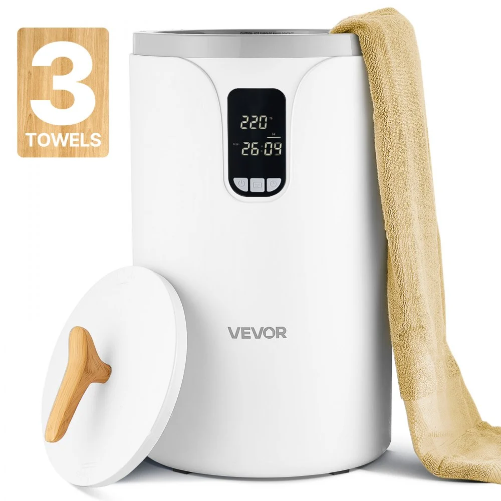 VEVOR Towel Warmers for Bathroom, Towel Warmer Bucket with 24H Delay Timer & Child Lock & Auto Shut Off for Spa Fits up to 3 Oversized Bath Towels, Blankets, Clothes, Bathrobes, PJ's and More