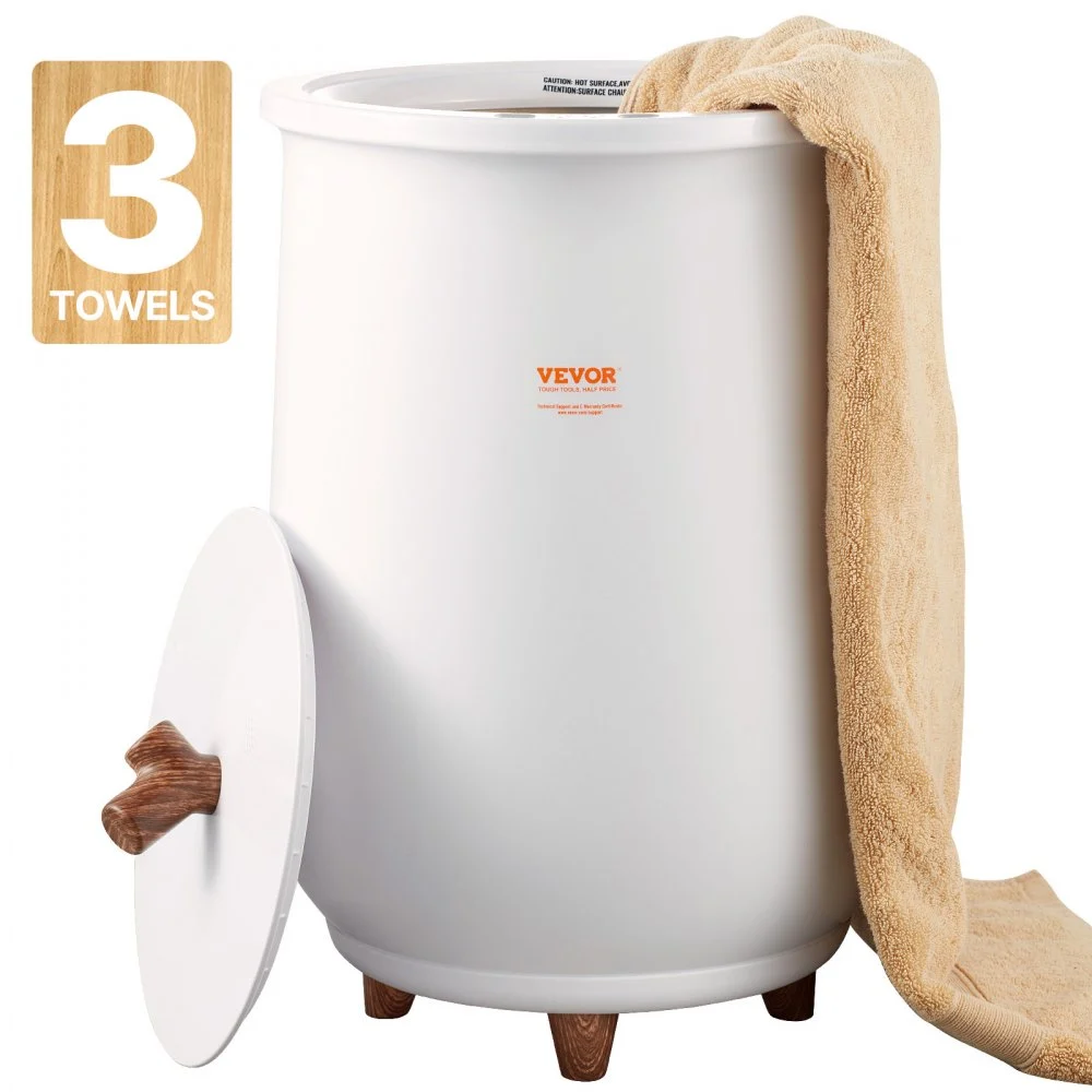 VEVOR Towel Warmers for Bathroom, Towel Warmer Bucket Auto Shut Off for Spa Fits up to 3 Oversized Bath Towels, Blankets, Clothes, Bathrobes, PJ's and More
