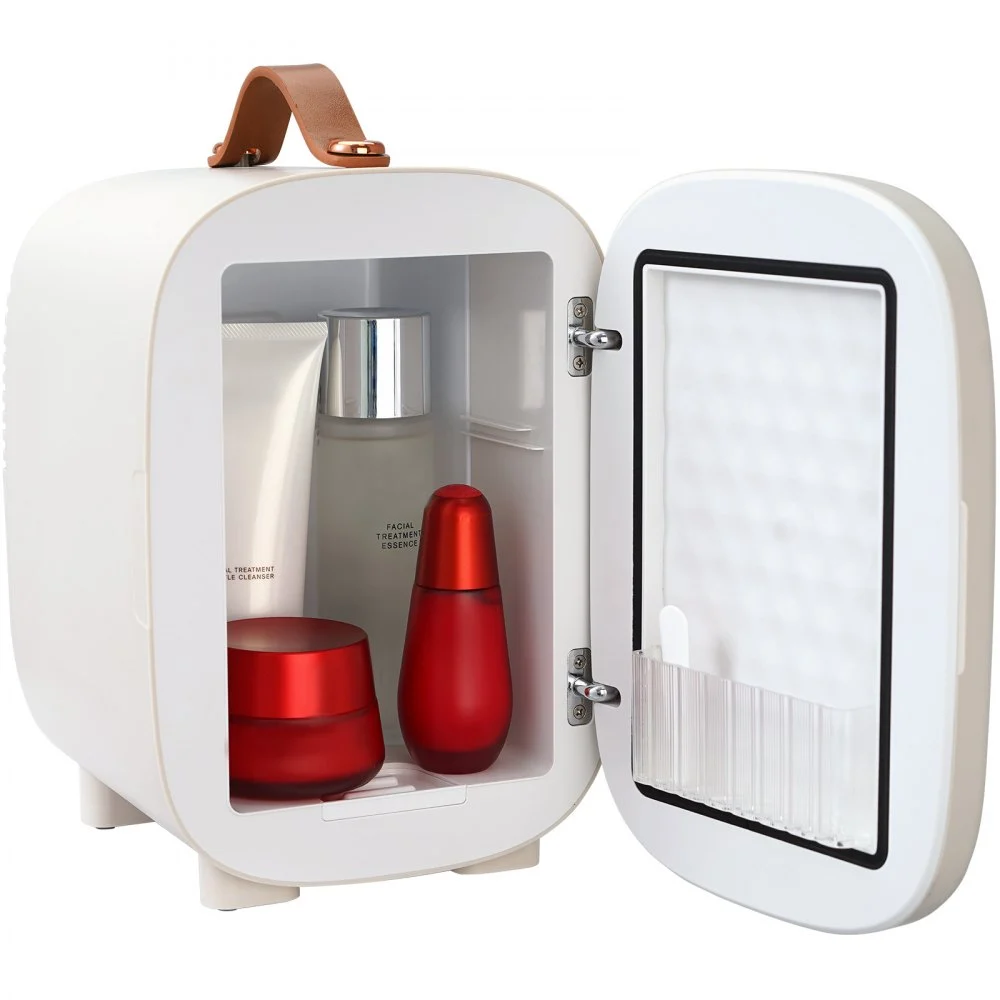 Clearance
Vevor Mini Skin Care Fridge, 4 L/6 Can Cute Makeup Fridge for Cosmetics Beverage Fruit Milk, AC/DC Cooler & Warmer, Mute Tiny Refrigerator for Bedroom Office Dorm Desk Car, ETL Certified, White