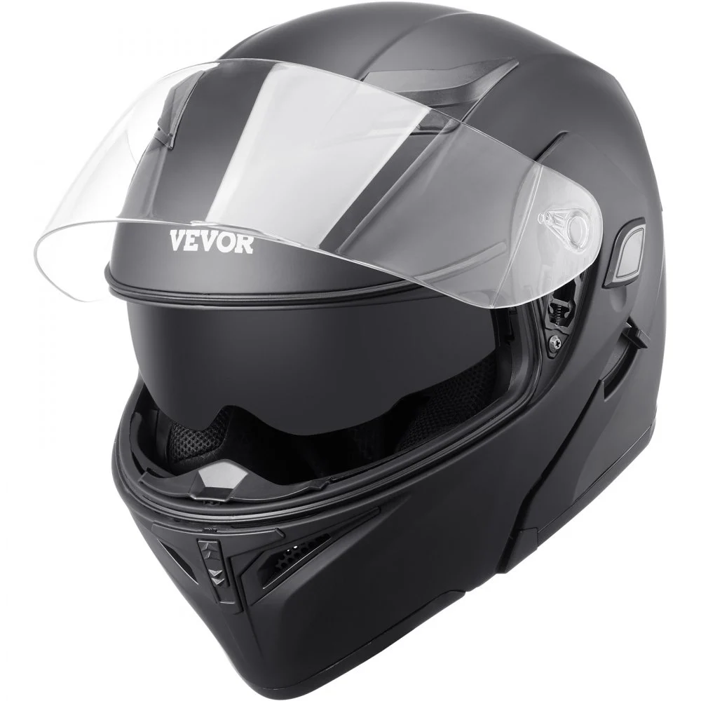 VEVOR Motorcycle Helmet, Unmasked, Smart Street ABS & High Density Helmet with Bluetooth Slot & Interchangeable Lens, DOT Approved Comfortable Motocross Helmet, Fit for Youth & Adults