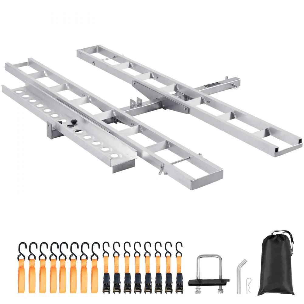 Summer Sale
VEVOR Motorcycle Carrier, 2-Bike 600 LBS Aluminum Motorcycle Carrier Hitch Mount, Loading Ramp, Scooter Dirt Bike Trailer Hauler, Ratchet Straps and Stabilizer, for Car, Truck with 2" Hitch Receiver